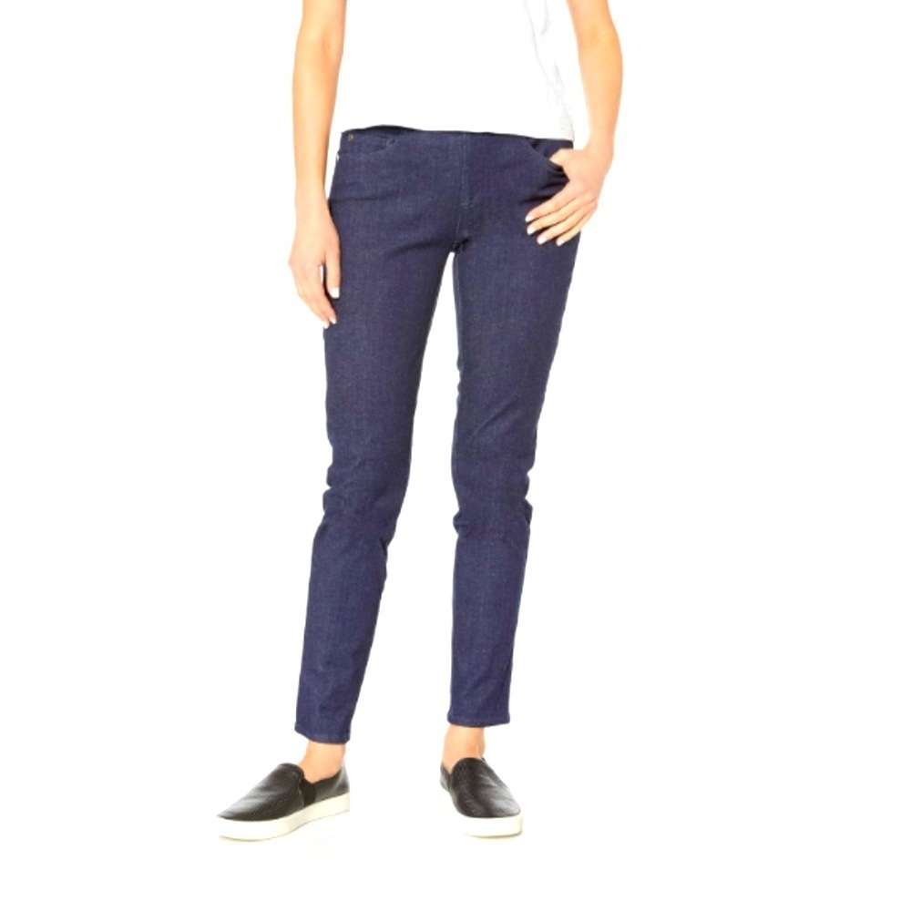 Foxcroft Women's Slimming Nina Pull On Jean Sz 2/XS Indigo Blue Pockets Stretch